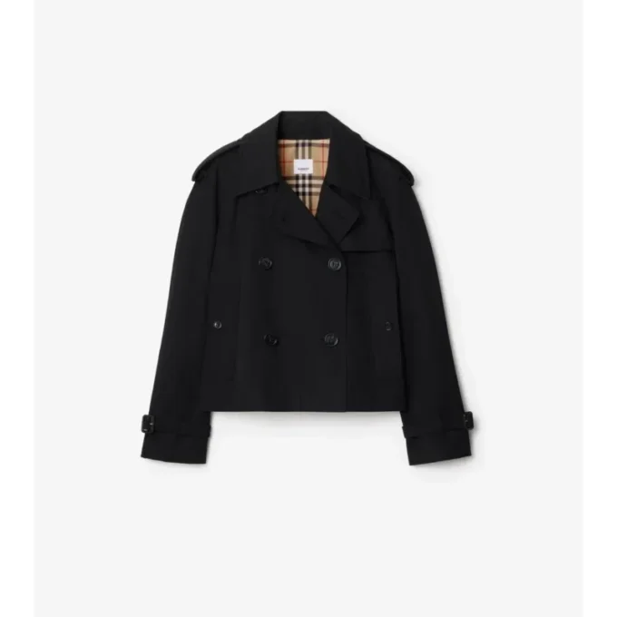 Giacca trench Mayfair corta in Gabardine