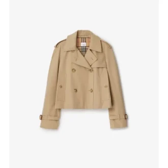 Giacca trench Mayfair corta in Gabardine