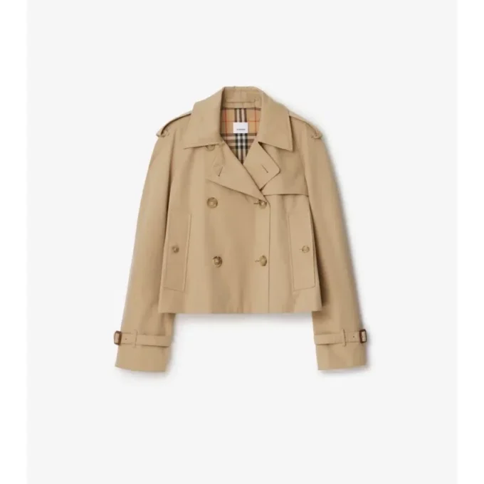 Giacca trench Mayfair corta in Gabardine