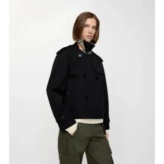 Giacca trench Mayfair corta in Gabardine