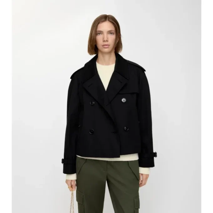 Giacca trench Mayfair corta in Gabardine