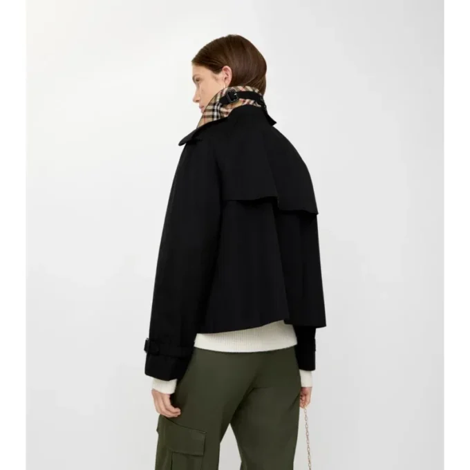 Giacca trench Mayfair corta in Gabardine