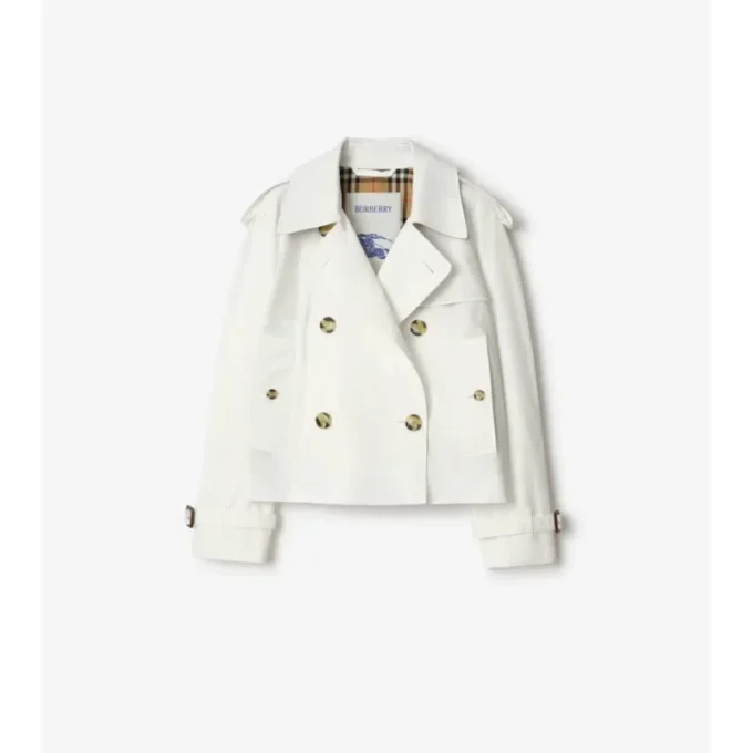 Giacca trench Mayfair corta in Tropical Gabardine