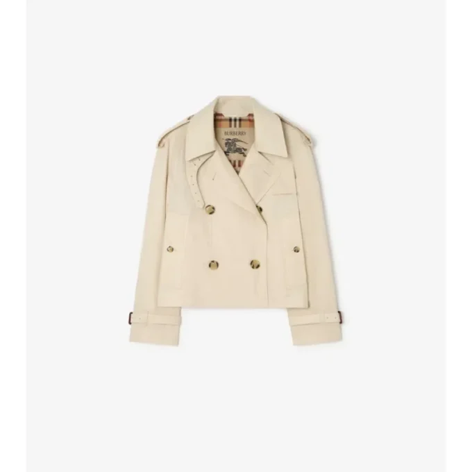 Giacca trench Mayfair corta in Tropical Gabardine