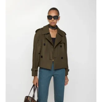 Giacca trench Mayfair corta in Tropical Gabardine