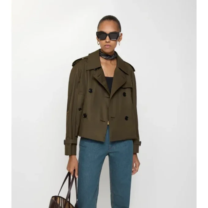 Giacca trench Mayfair corta in Tropical Gabardine