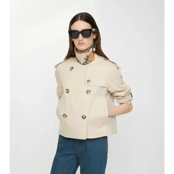 Giacca trench Mayfair corta in Tropical Gabardine