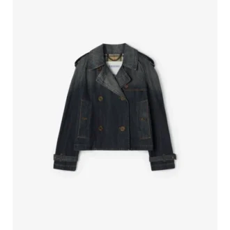 Giacca trench Mayfair in denim corta