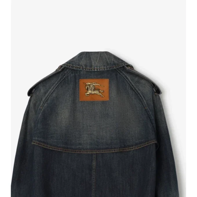 Giacca trench Mayfair in denim corta