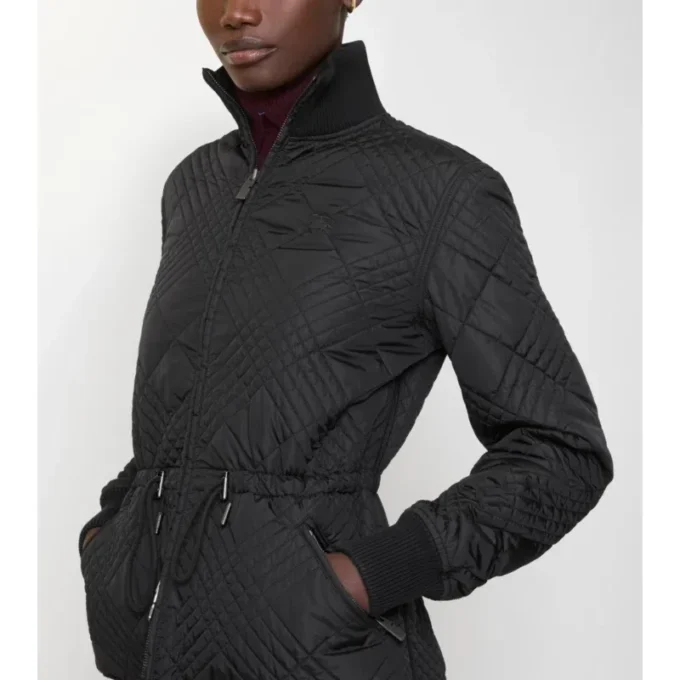 Giacca Wakerley in nylon con micro-punto a quadri