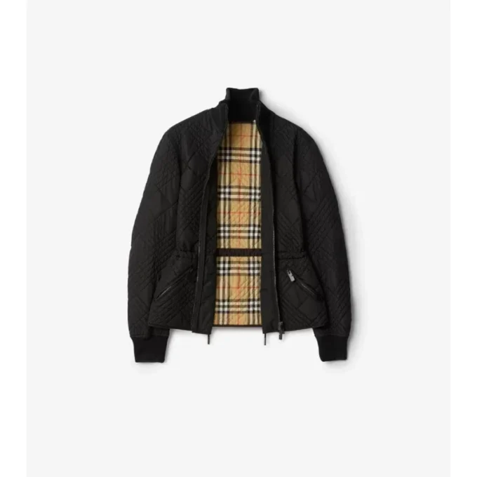 Giacca Wakerley in nylon con micro-punto a quadri