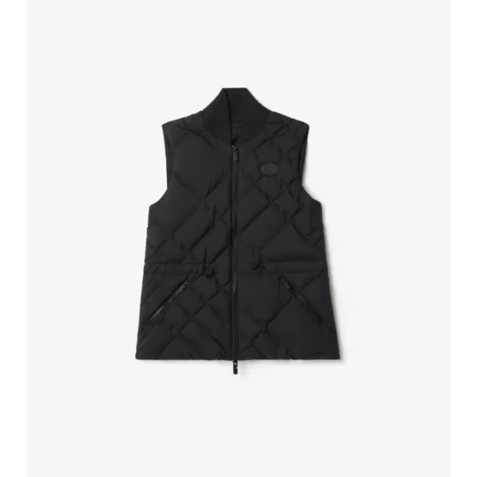 Gilet Devonside in nylon con cucitura a quadri