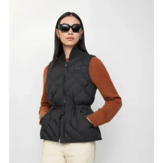 Gilet Devonside in nylon con cucitura a quadri