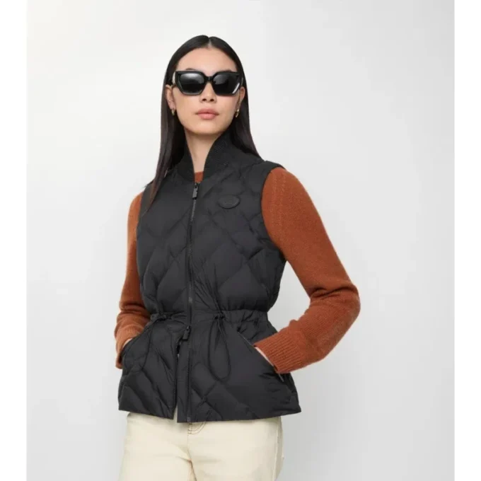 Gilet Devonside in nylon con cucitura a quadri