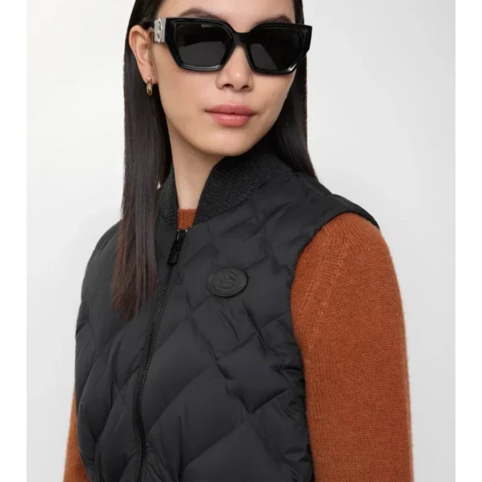 Gilet Devonside in nylon con cucitura a quadri
