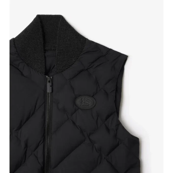 Gilet Devonside in nylon con cucitura a quadri