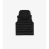 Gilet imbottito con cappuccio in nylon con nastro a quadri