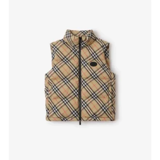 Gilet imbottito con motivo a quadri
