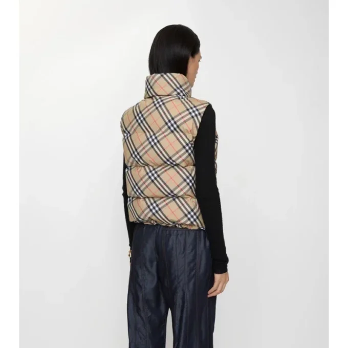 Gilet imbottito con motivo a quadri