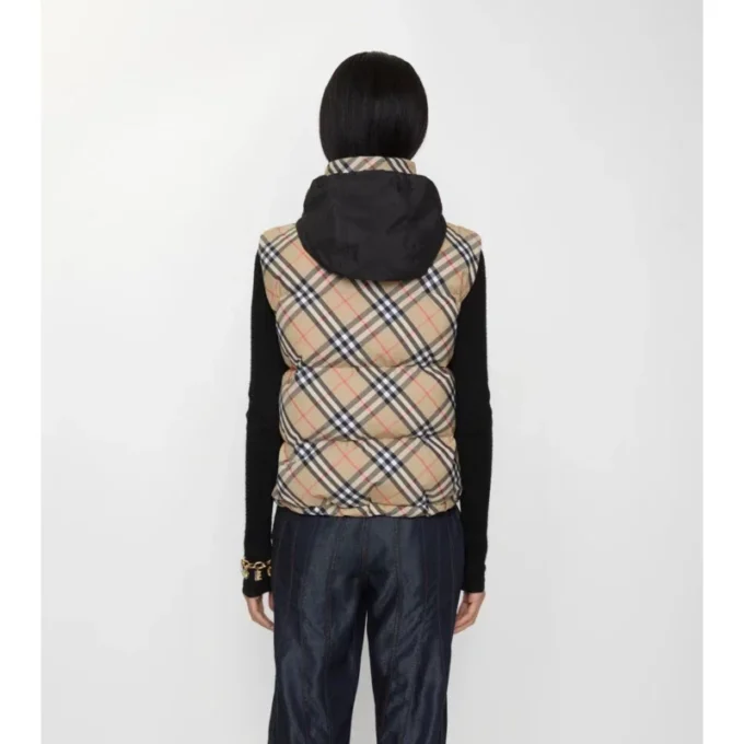 Gilet imbottito con motivo a quadri
