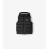 Gilet imbottito in nylon con cappuccio