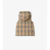 Gilet imbottito in nylon con motivo a quadri