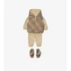Gilet imbottito reversibile in nylon a quadri