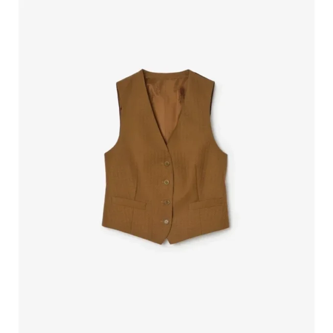 Gilet in lana e mohair