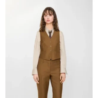 Gilet in lana e mohair