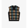 Gilet in maglia di lana con motivo Argyle