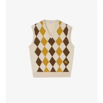 Gilet in maglia di lana con motivo Argyle