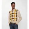 Gilet in maglia di lana con motivo Argyle
