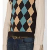Gilet in maglia di lana con motivo Argyle