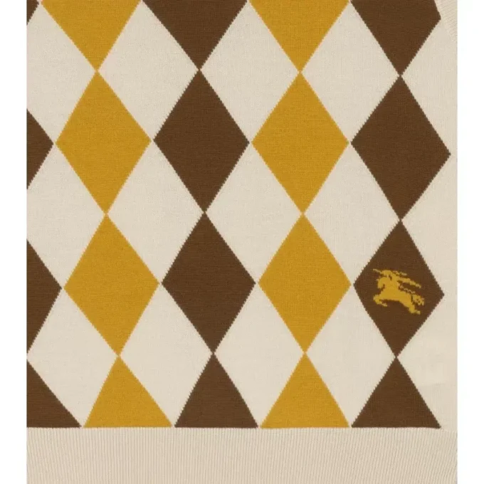Gilet in maglia di lana con motivo Argyle