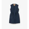 Gilet in misto nylon con micro-punti a quadretti