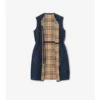 Gilet in misto nylon con micro-punti a quadretti