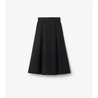 Gonna midi trench in Gabardine