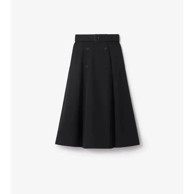 Gonna midi trench in Gabardine