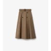 Gonna midi trench in Gabardine