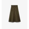 Gonna midi trench in Gabardine