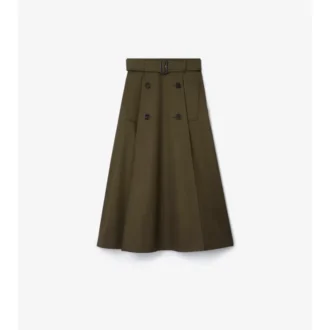 Gonna midi trench in Gabardine