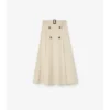 Gonna midi trench in Gabardine