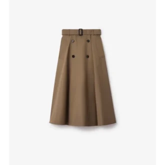 Gonna midi trench in Gabardine
