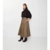 Gonna midi trench in Gabardine
