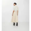Gonna midi trench in Gabardine