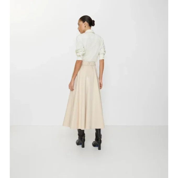 Gonna midi trench in Gabardine