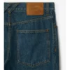 Jeans a gamba dritta con risvolto a quadri