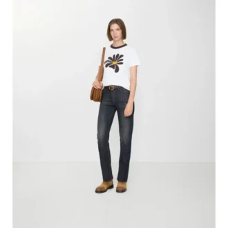 Jeans dritti a vita media