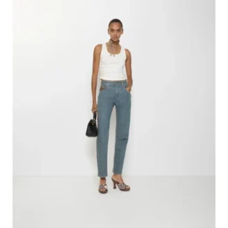 Jeans dritti a vita media