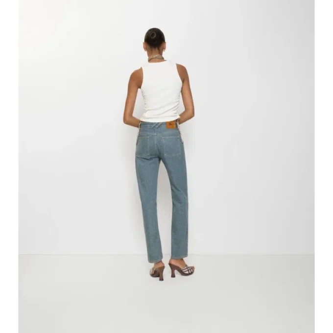 Jeans dritti a vita media